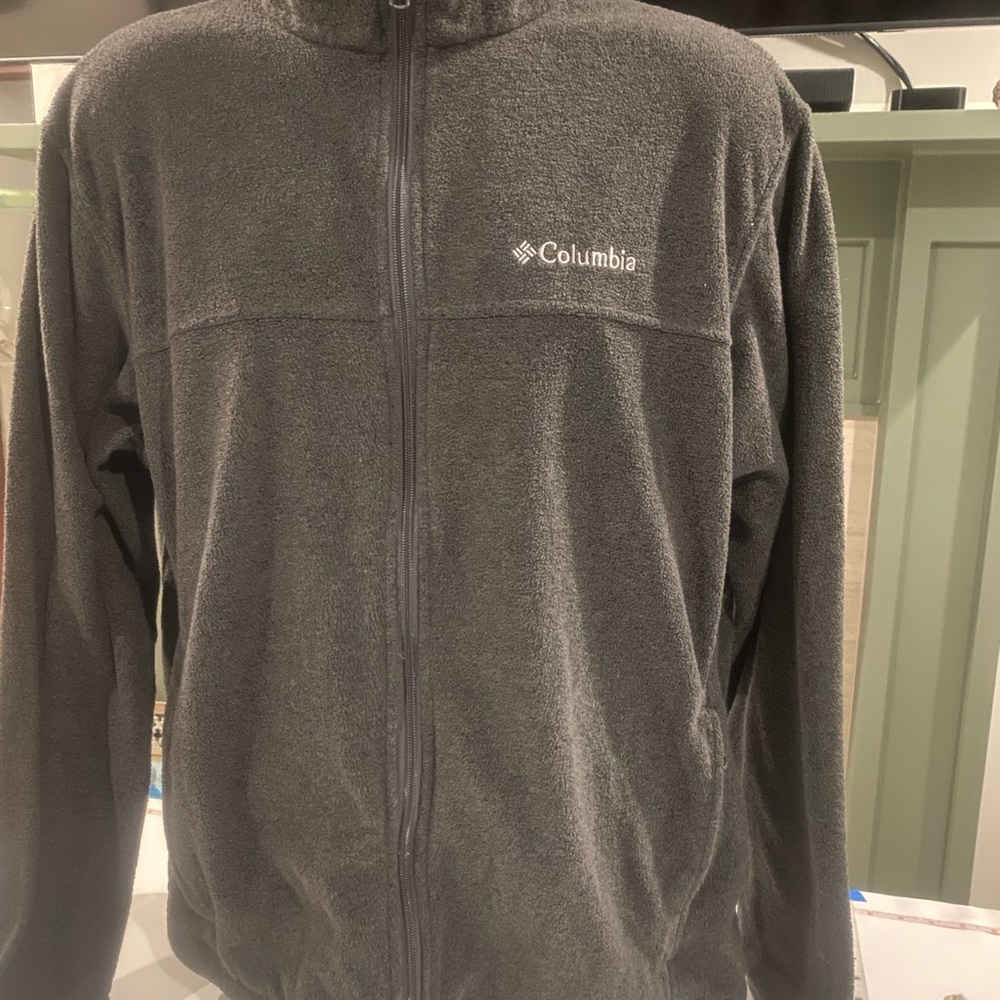 Columbia Men's Dark Gray Full-Zip Fleece Jacket